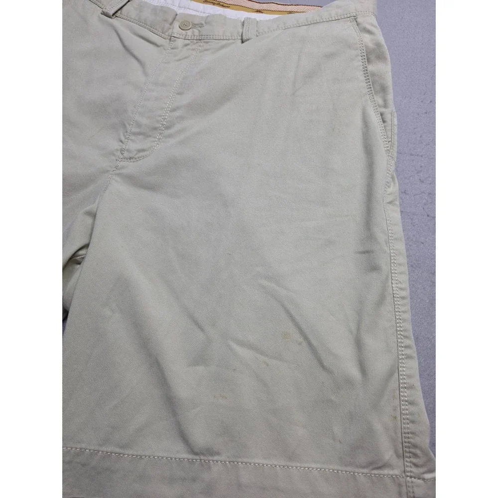 Tommy Bahama Chino Shorts Men's 36 Khaki Cotton Flat Front Slash Pocket Casual